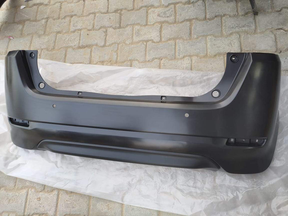 CarTrends rear bumper for Maruti WagonR spare parts, designed for 2019 model, shown in the image with close-up detail.