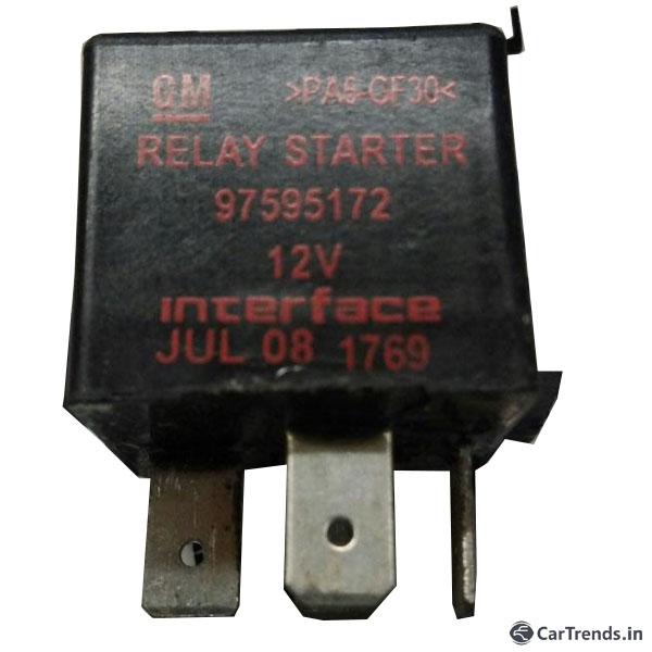 CarTrends relay assembly for Chevrolet Tavera air conditioning compressor, spare parts, black plastic component with electrical connectors.