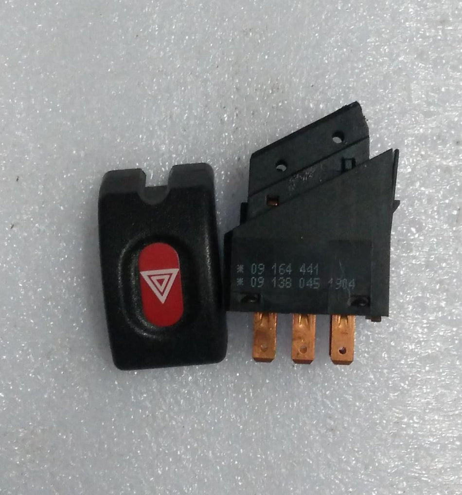 CarTrends hazard switch for Opel Corsa, spare parts replacement showing the switch component in close-up view.