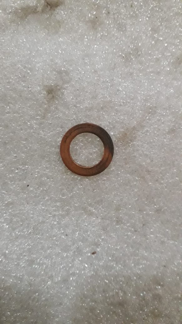CarTrends T97595349 brake hose flex gasket for Tavera, close-up of the flexible rubber gasket used in brake system repair.