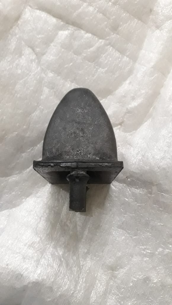 CarTrends T97599793 front bumper rubber for Tavera, close-up of black rubber bumper part with mounting points.