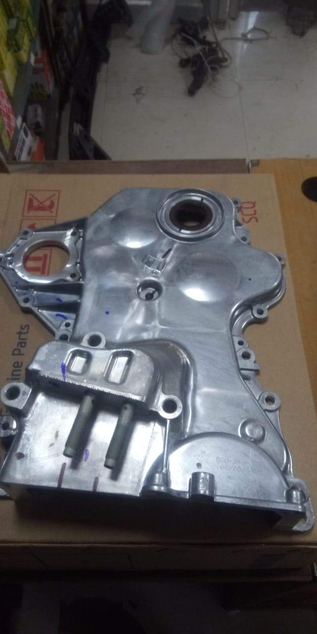 CarTrends timing chain cover for Xcent, a spare auto part with part number 2135003060, shown in black metal with mounting holes