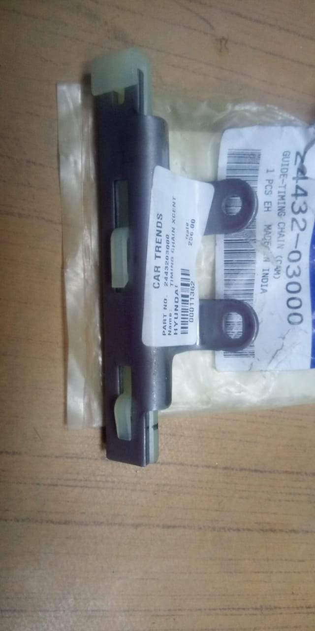 CarTrends timing chain guide for Xcent petrol engine, automotive spare part shown in the image.
