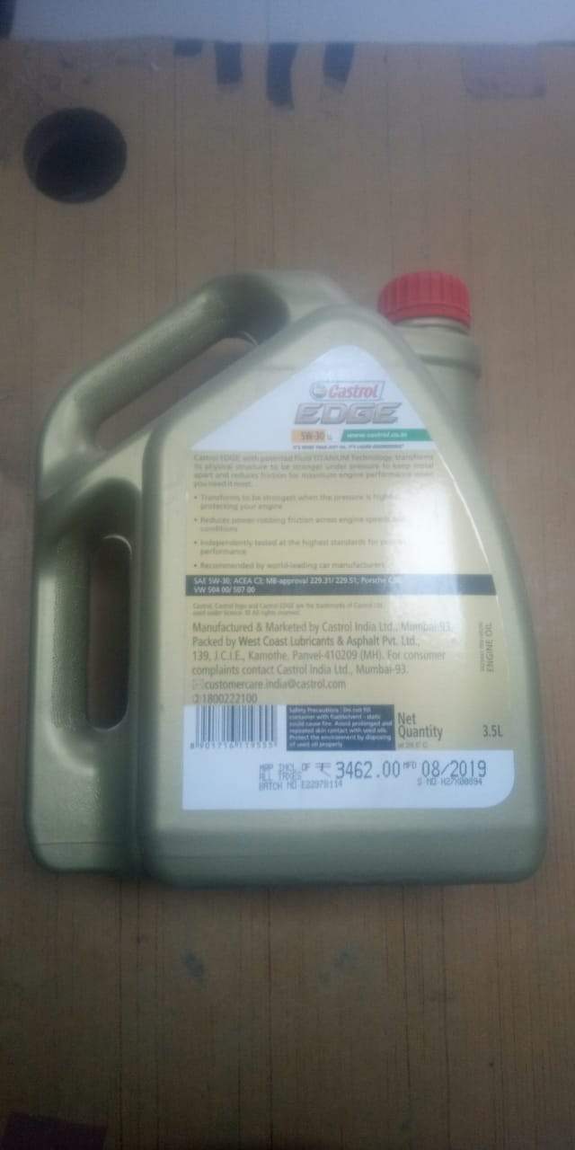 Engine Oil   5W 30 Fully Synthetic 3.5Ltr  EO5W 30