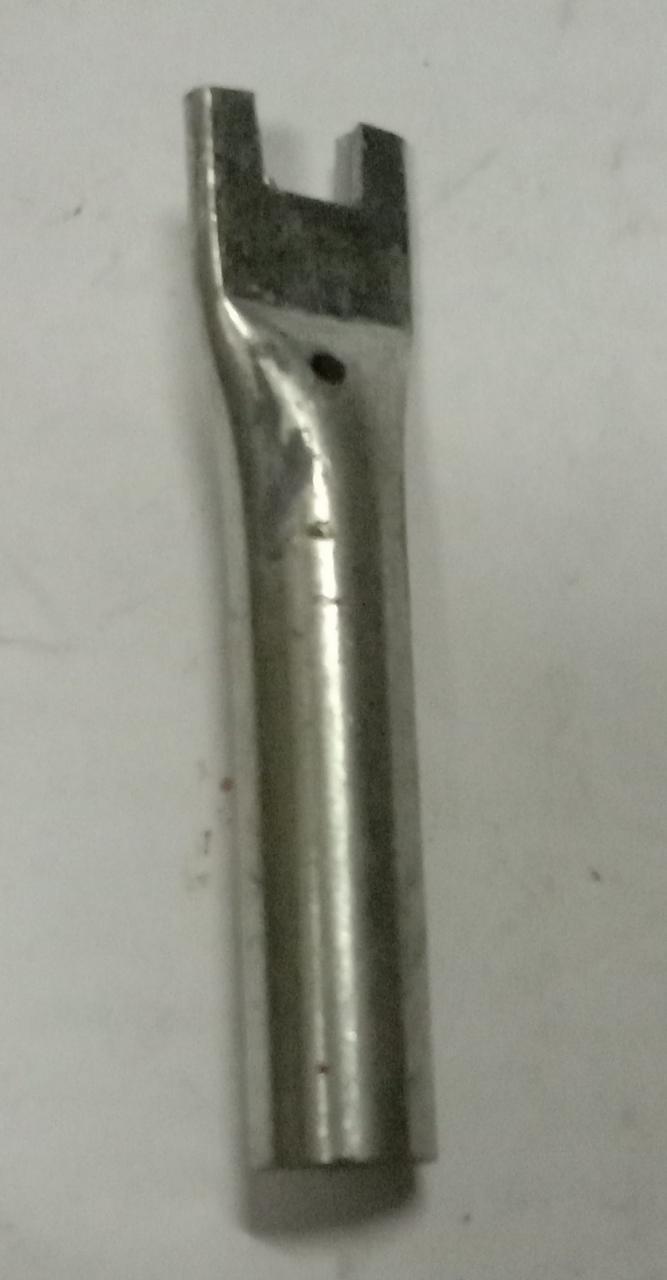 Rear brake shoe adjuster for Chevrolet Enjoy by General Motors, showing the metal component and adjustment mechanism.