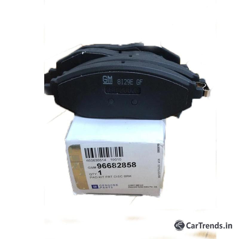 General Motors Chevrolet Beat and Sail brake pad J96682858, automotive replacement brake component with visible brake pad.