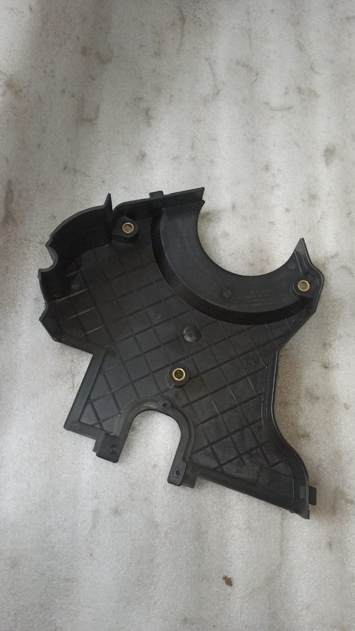 General Motors Cover A Timing Belt for Opel Astra Optra Petrol engine, replacement part, black plastic cover, close-up view