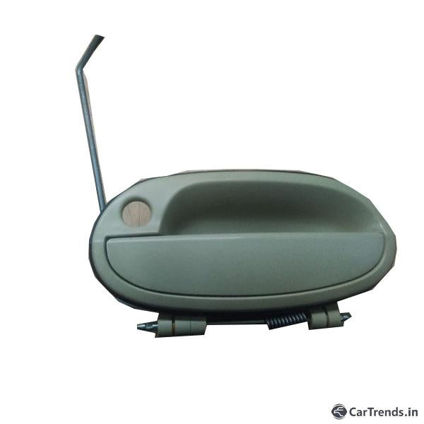 Exterior left-hand front door handle for Chevrolet Spark by General Motors, showing the black plastic handle and surrounding door panel.