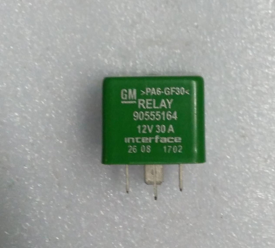 General Motors RELAY ASTRA C90555164, automotive relay with black plastic casing and electrical connectors.