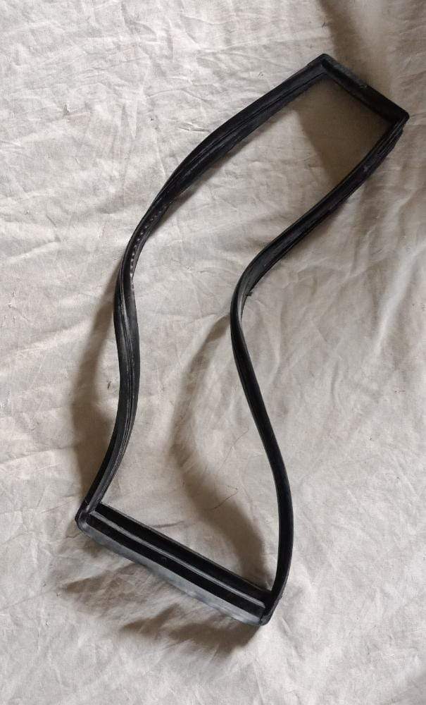 Rear right side strip weather window for Chevrolet Tavera, manufactured by General Motors, shown in the image.
