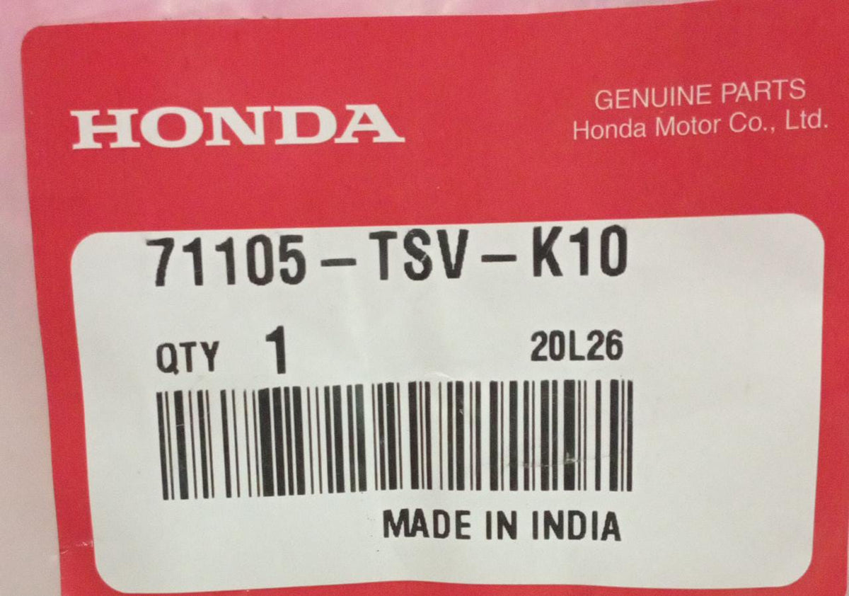 Honda Amaze front right fog lamp cover, part number 71105TSVK10, showing the protective plastic cover on the vehicle.