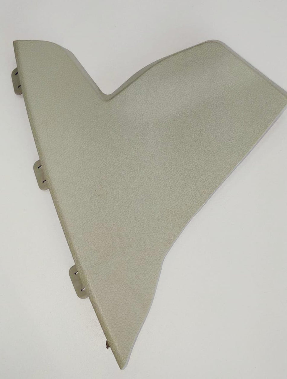 Maruti Suzuki floor console side cover for Baleno, right-hand side, made of durable plastic, shown in a close-up image.
