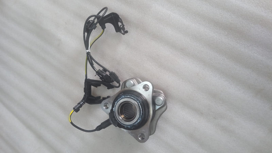 Toyota Etios front right wheel hub assembly, close-up view of the automotive part with mounting details.