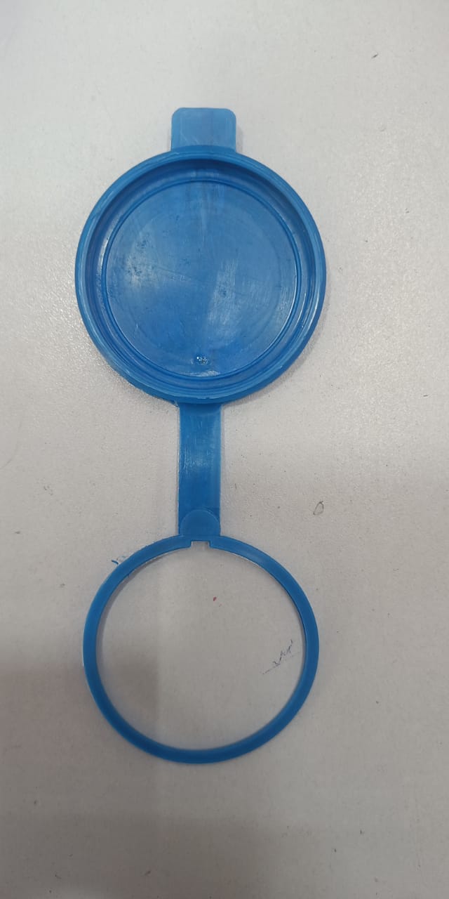 Toyota Etios wiper bottle cap, durable plastic replacement part with brand logo, designed for easy installation.
